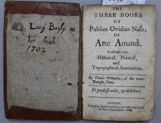 Ovid - The Three Books of Publius Ovidus Naso, de Arte Amandi translated, with historical, poetical and